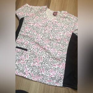 Cancer support Scrub Top